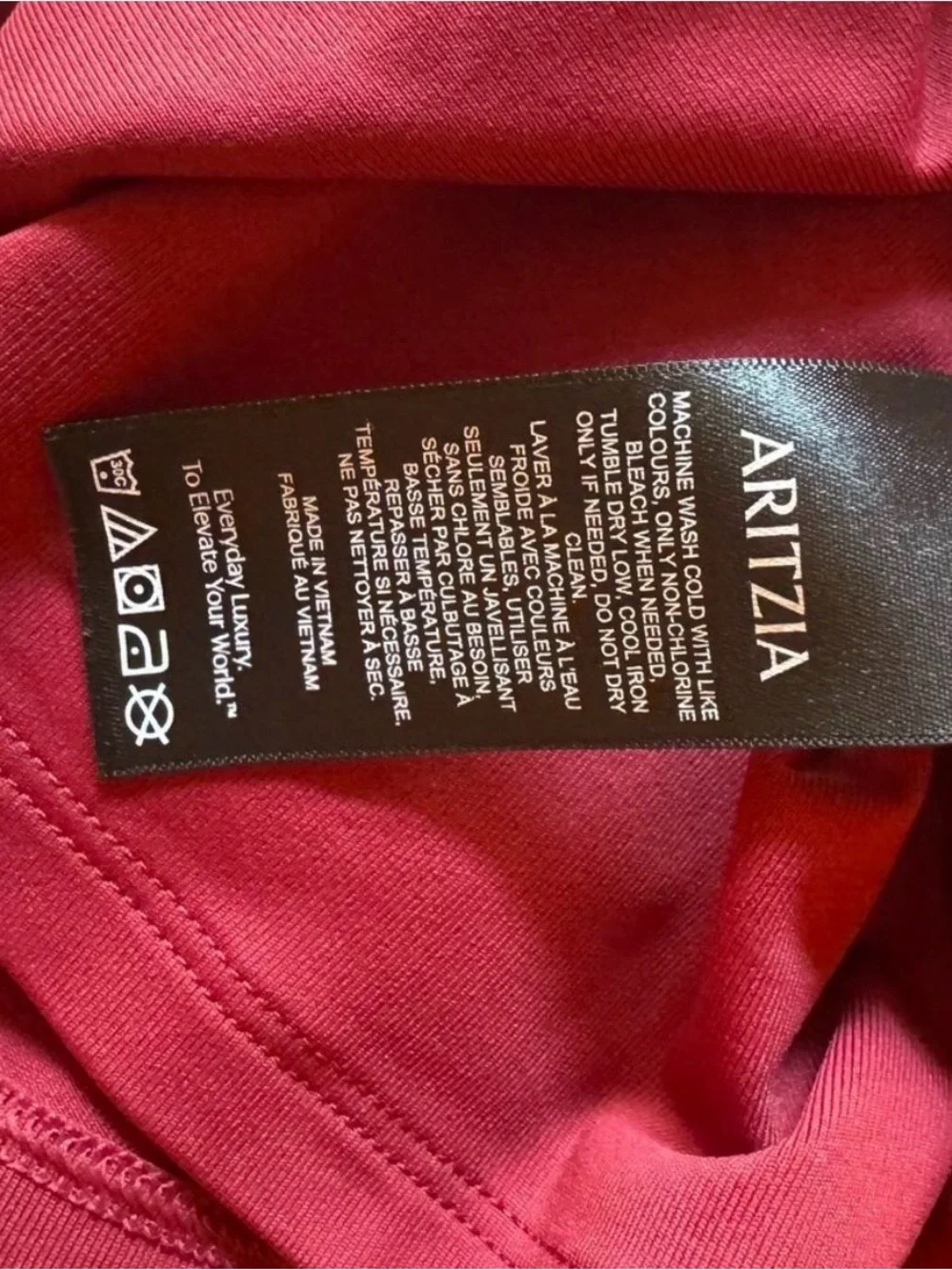 Aritzia Contour Long Sleeve Twist Front Maxi Dress Burgundy/ Cordovan